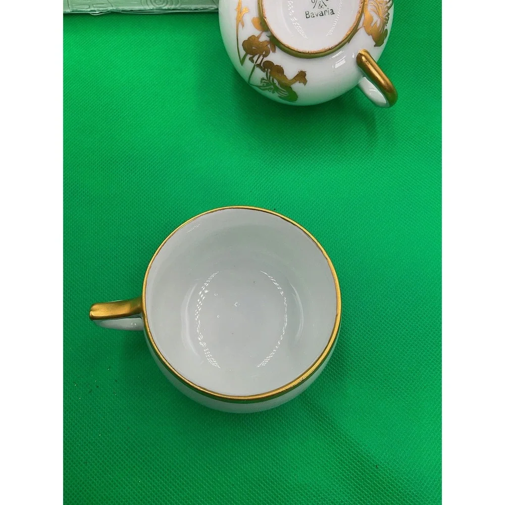 J&C Bavaria 23k Gold Gilt‎ Tea Cups & Plates Set